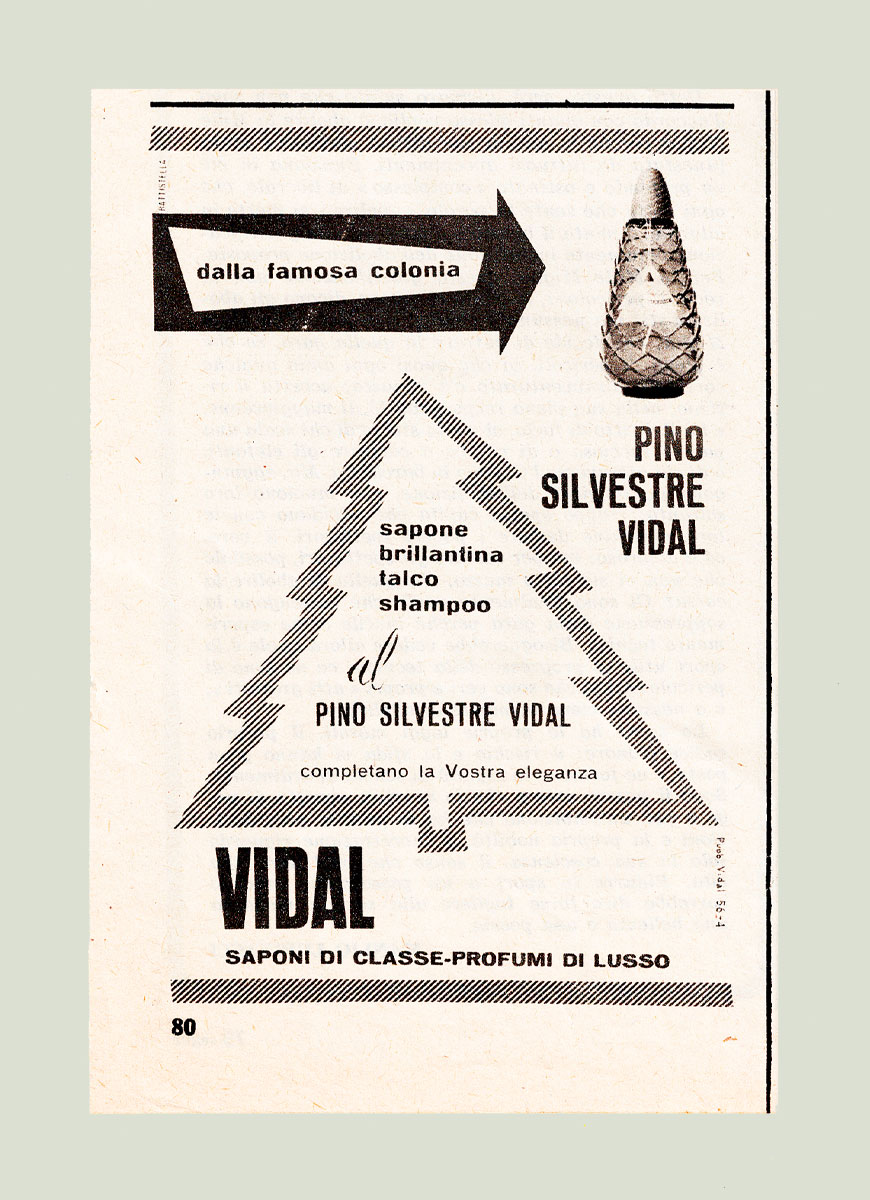 Venice Olfactory pubblicita vintage Vidal-saponi Profumo Pino Silvestre